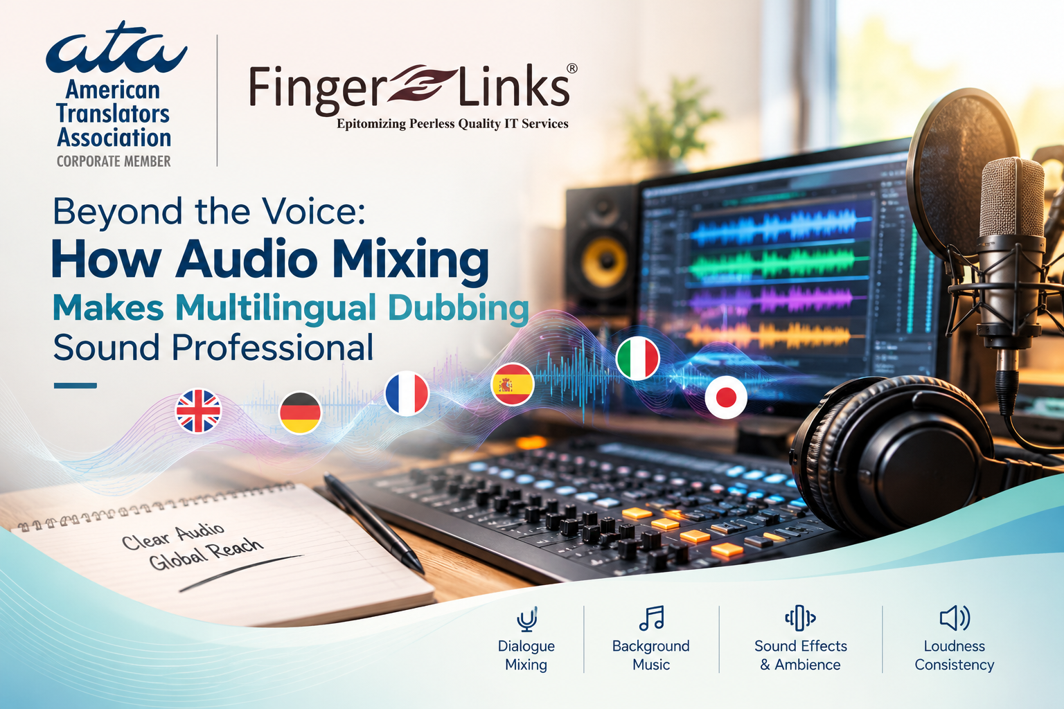 Beyond the Voice: How Audio Mixing Makes Multilingual Dubbing Sound Professional